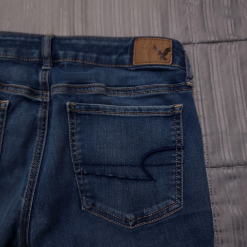 American Eagle Outfitters Jeans Womens 6 Blue Super Stretch Jegging 30 Inseam - Picture 10 of 16